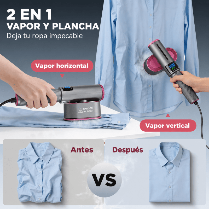 Steamira™ · Plancha de Vapor Portátil 2 en 1 - Steamira